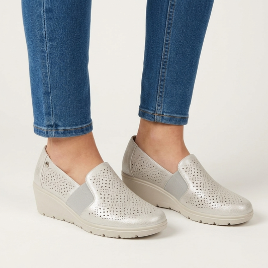 Alexandra - Mocassino comodo Donna con zeppa