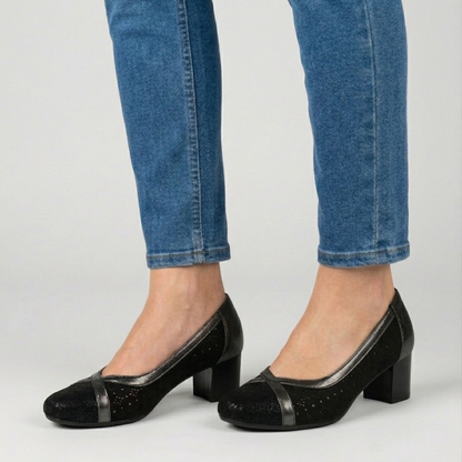 Amina - Mocassino comoda Donna con tacco