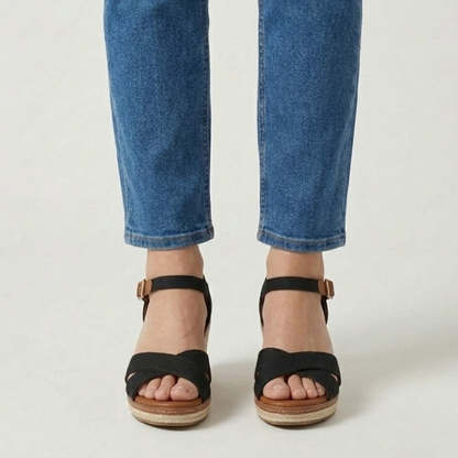Brienne - Sandalo comfort donna con zeppa