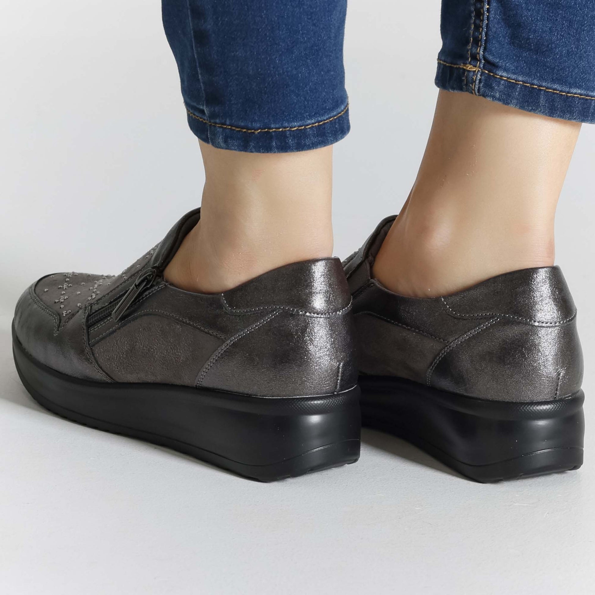 Gaia - Mocassino Comodo con zip
