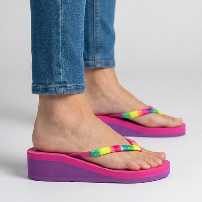 Zaira - Infradito comoda donna con zeppa