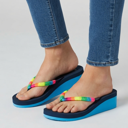 Zaira - Infradito comoda donna con zeppa